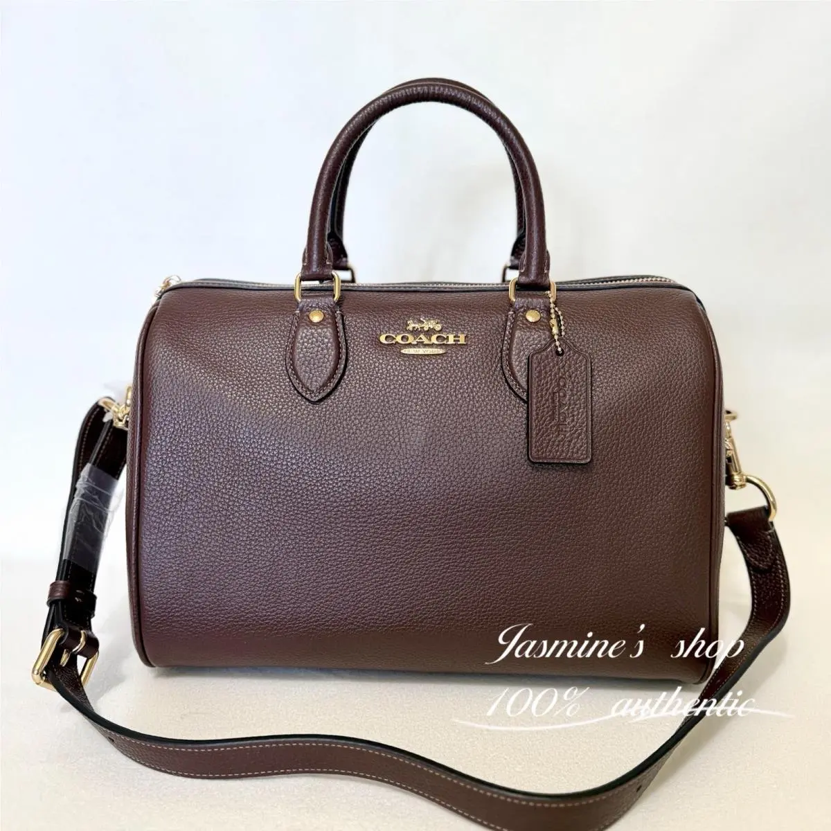 Coach Rowan Large Satchel Bag Shoulder Bag in Leather/gold/maple CES11
