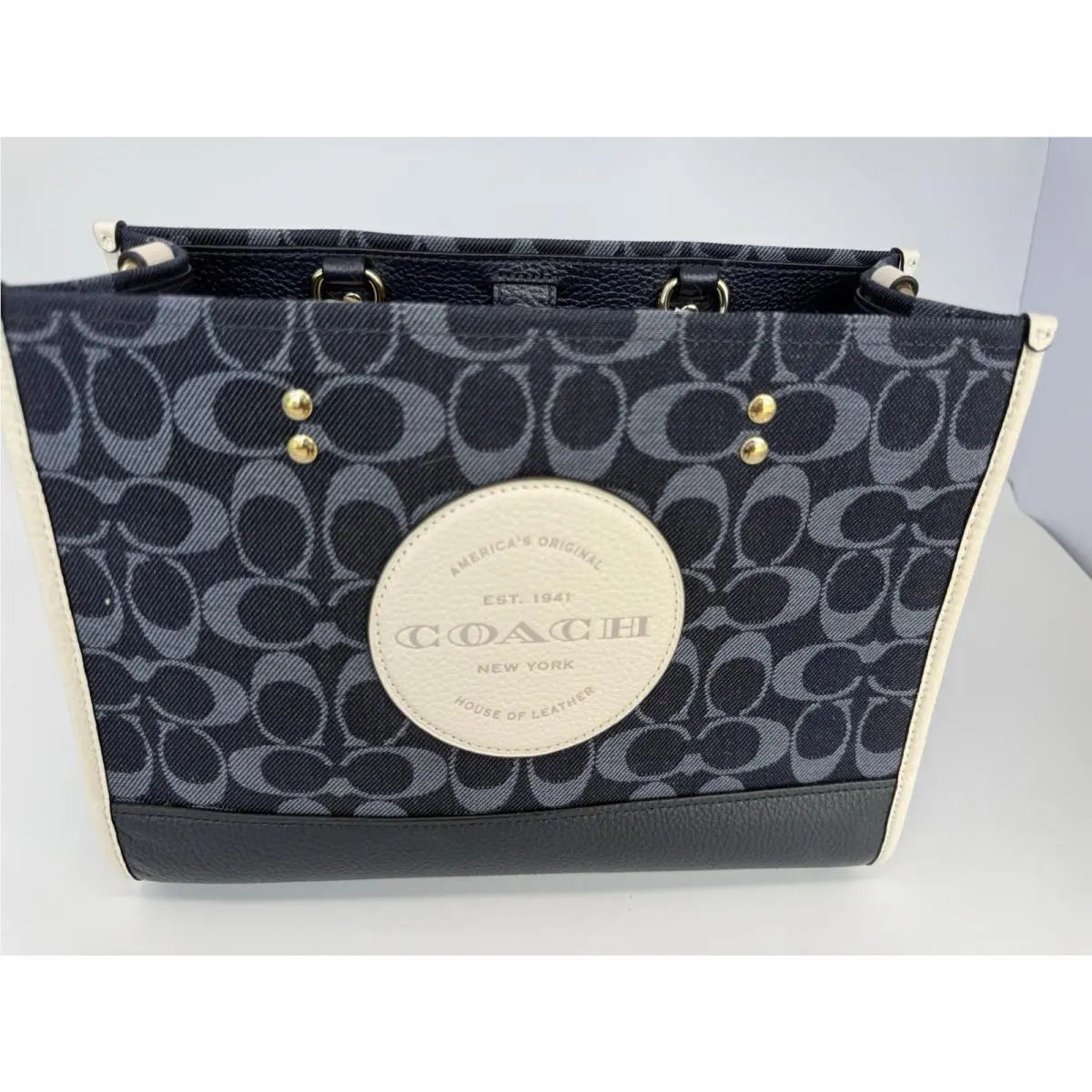 Coach Dempsey Carryall Signature Jacquard Patch Gold/multi Colorway