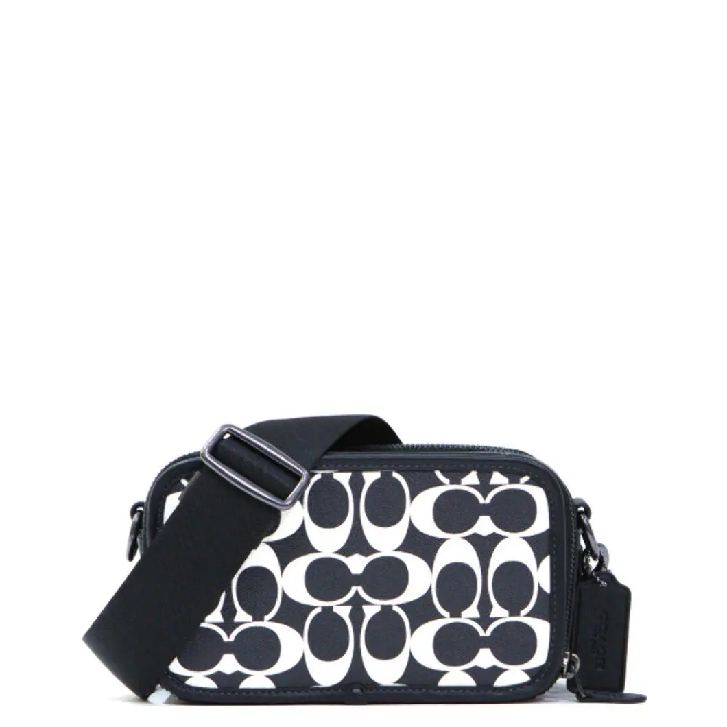 Coach Wyatt Crossbody In Signature Canvas - Gunmetal/black/chalk