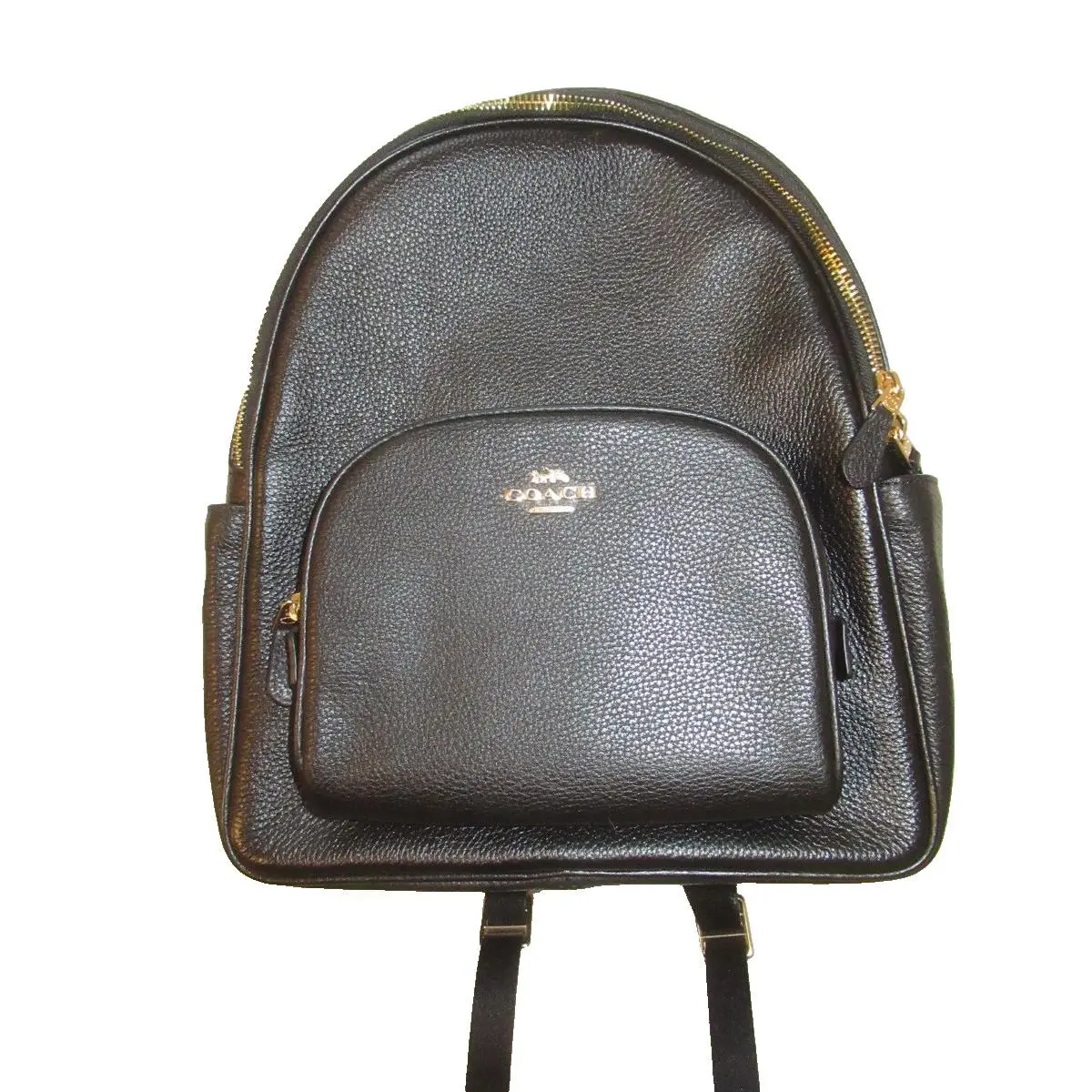 Coach Black Pebbled Leather Court Backpack