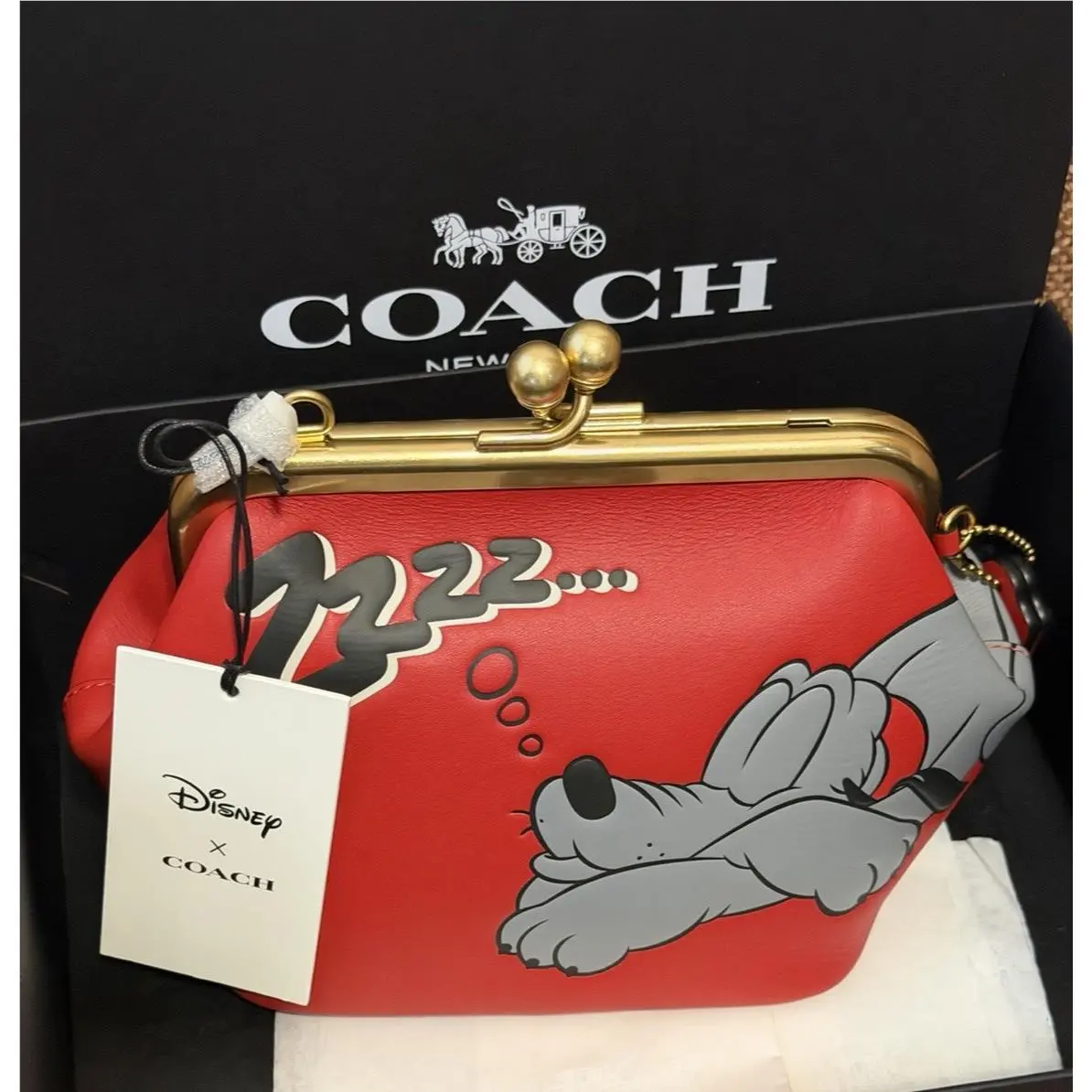 Disney X Coach Mickey Mouse Pluto Frame Bag Red Ltd Re-edition CDL98