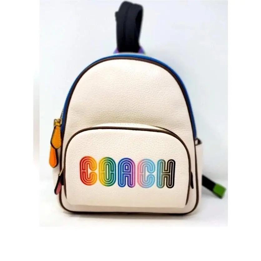 Coach Rainbow Pride Leather Backpack