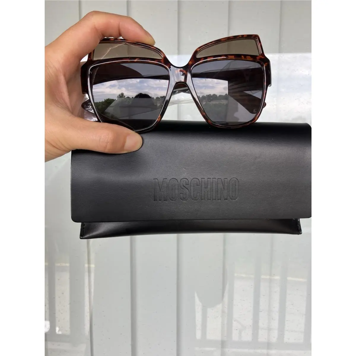 Moschino Sunglasses with Case and Cloth