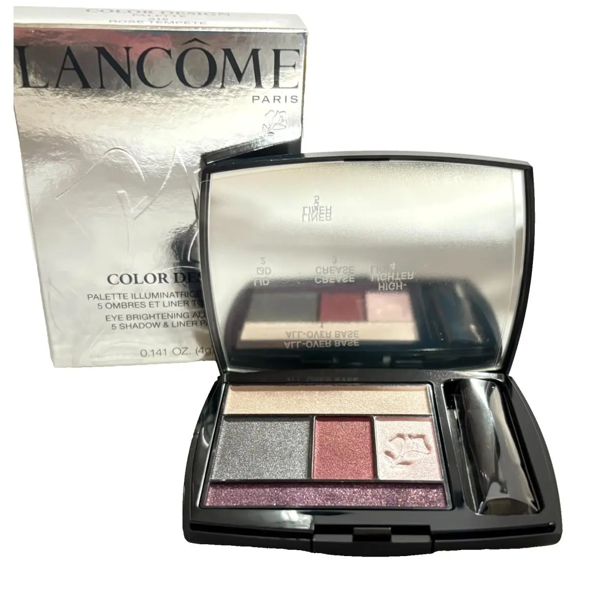 Lancome Color Design 5 Eye Shadow Liner Palette 315 Rose Tempete