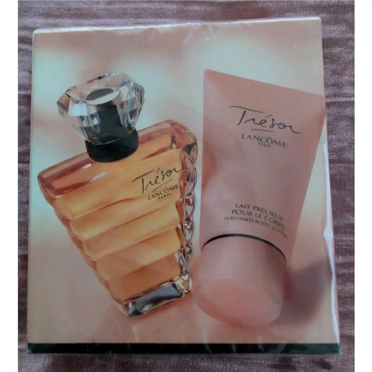 Tresor By Lancome Edp Spray Perfume Perfumed Body Lotion 1.7 oz Each