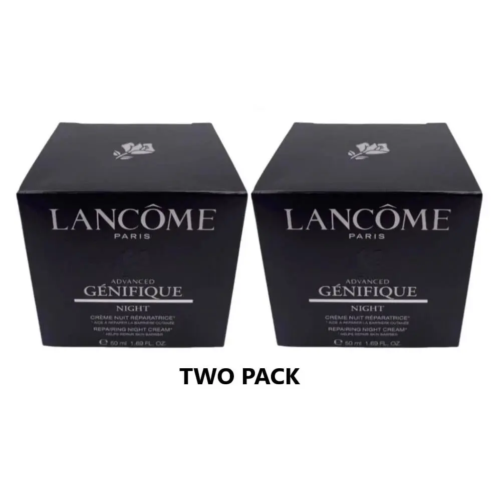 2 Pack 2X Lancôme Advanced Génifique Night Cream 1.7oz/50 Mlfree Same Day Ship