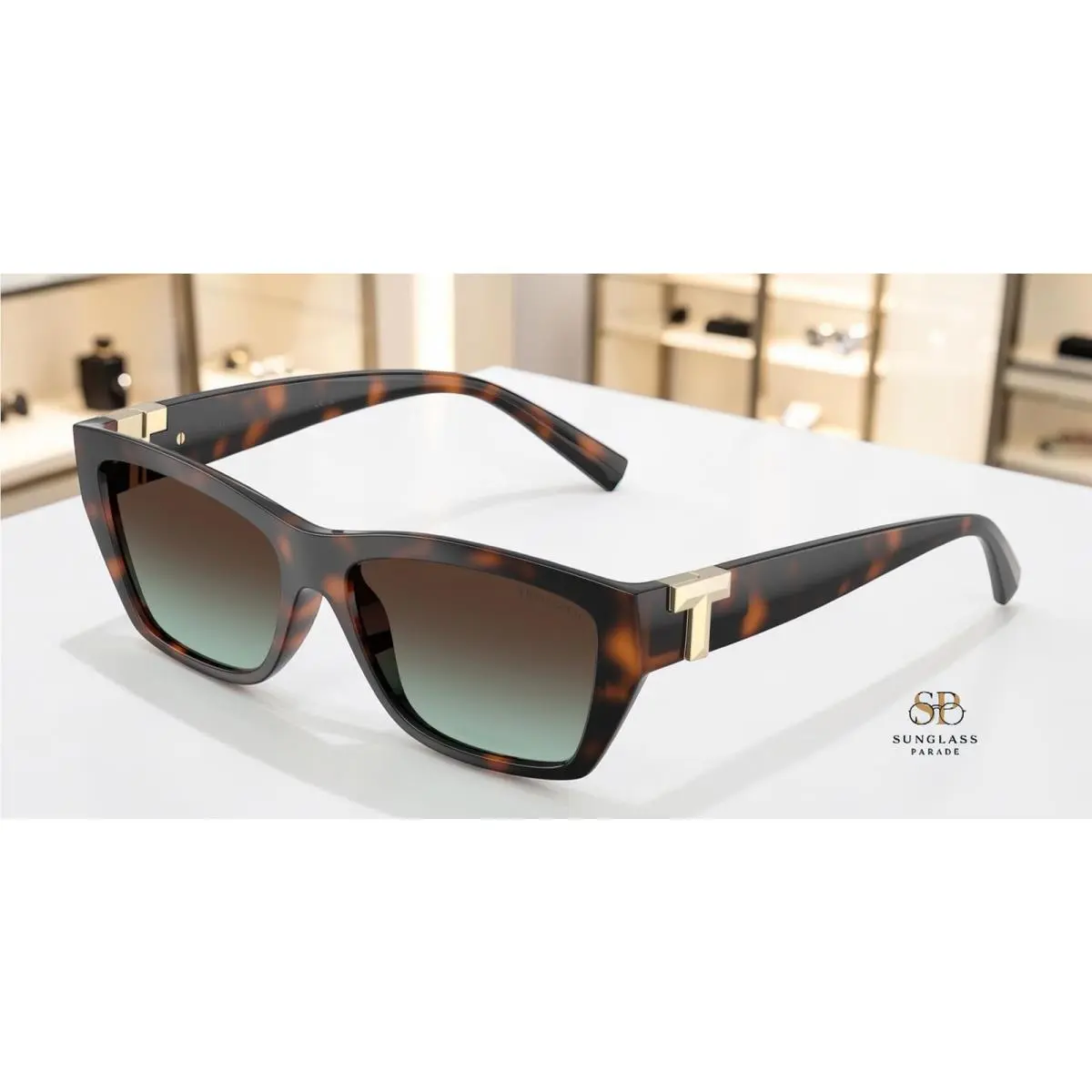 Tiffany TF4255U 80155D Havana Azure Gradient Brown 56 mm Unisex Sunglasses