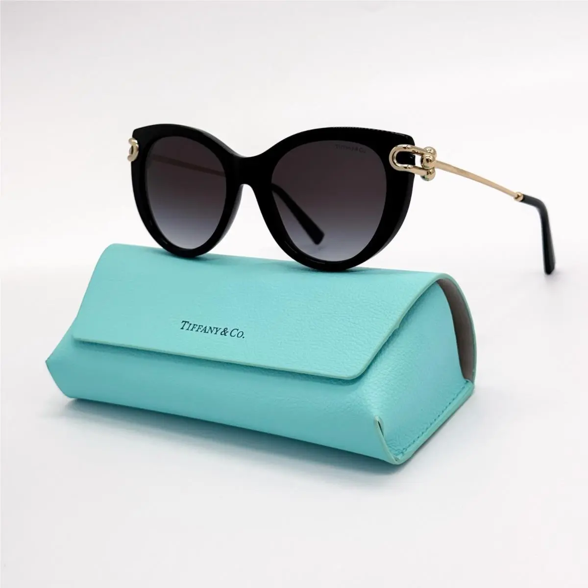 Tiffany Co TF4232 8001/3C Black Oversized Women Sunglasses