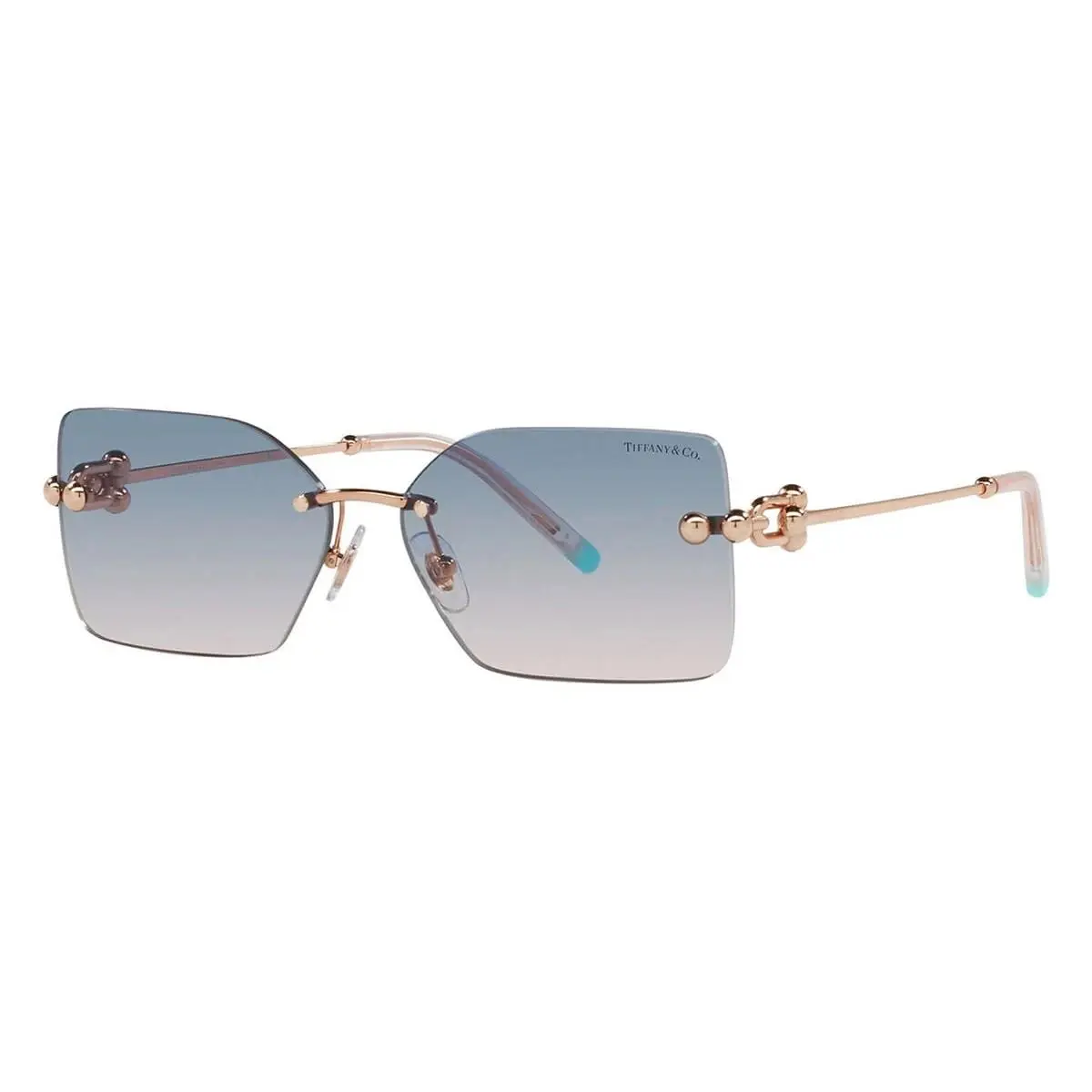 Tiffany Co TF3088 610516 Sunglasses Rubedo Light Brown Gradient Blue 59mm
