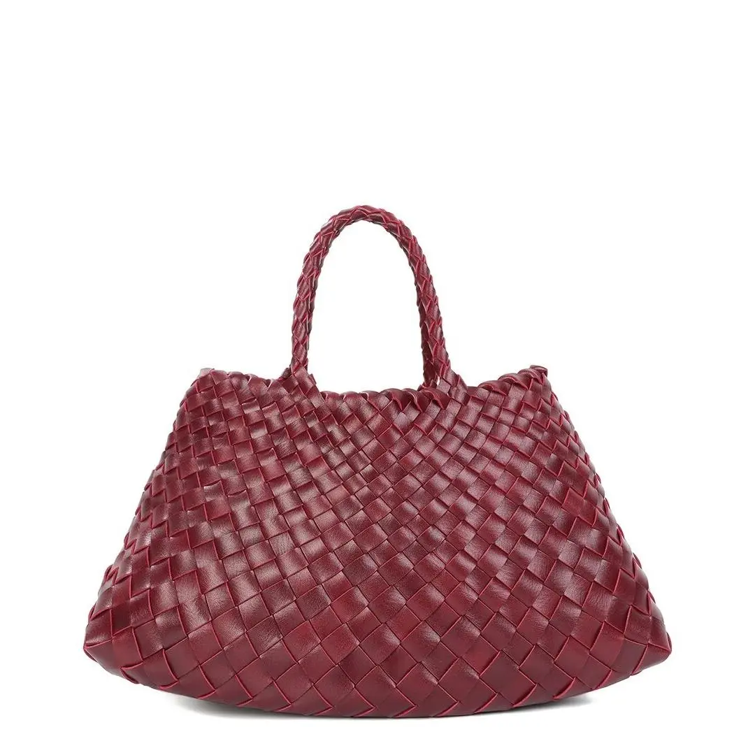 Tiffany Fred Paris Hand-woven Leather Tote Women`s Red by Tiffany & Co.