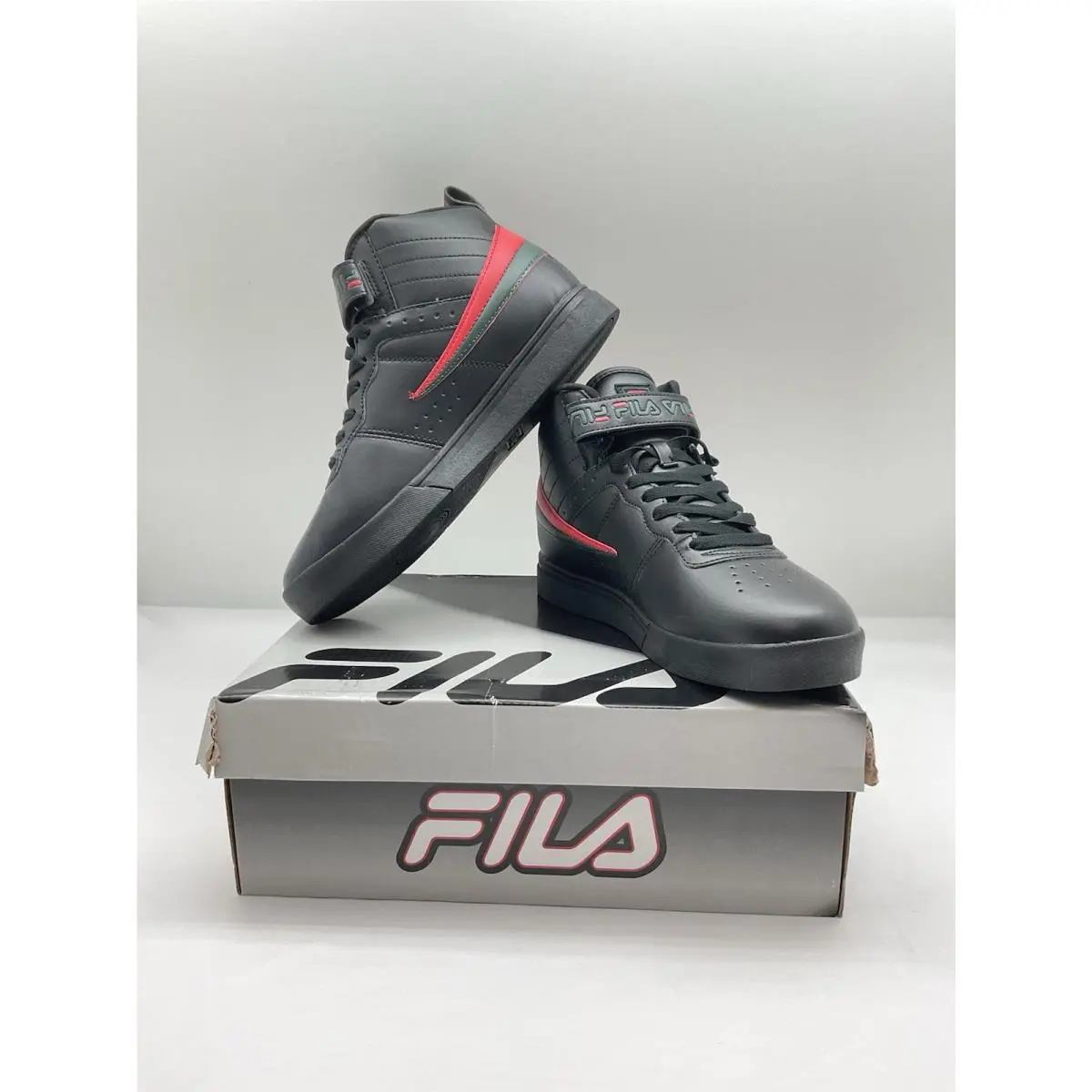 Fila Vulc 13 Repeat Logo Mens Black Lifestyle Sneakers Shoes Size 8