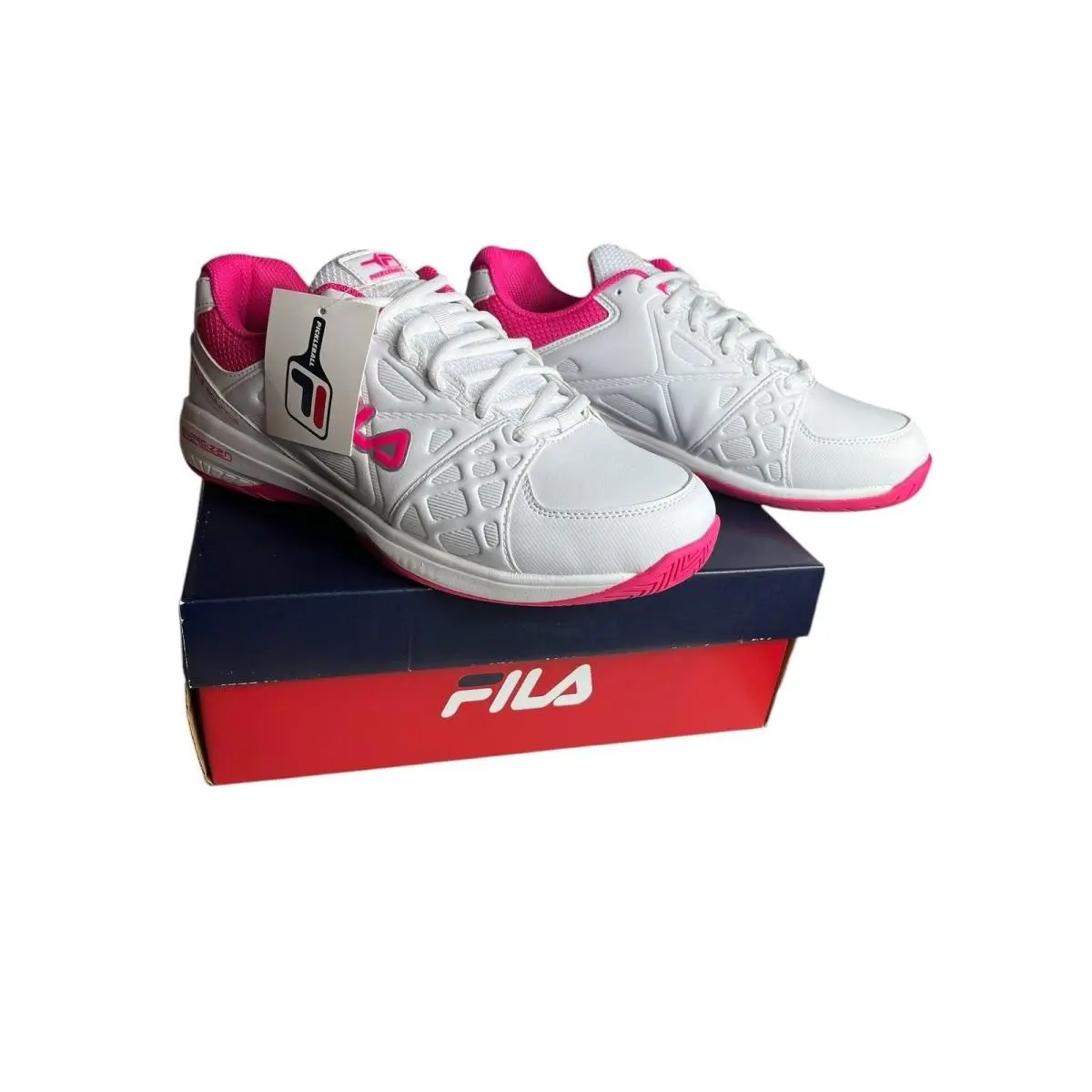 Fila Double Bounce 3 Womens Size 9.5 Pink White Pickleball Shoes 5PM00606-154