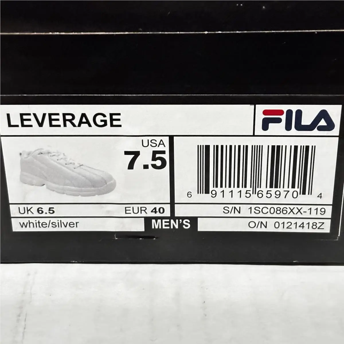 Fila shoes - Fila Leverage - Leverage - White/Silver/Peacoat, Main: White 4