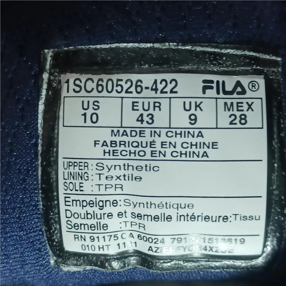 Fila shoes - Fila Vulc 13 - Vulc - 1SC60526-422 - Blue (UPC: 791271513619) 8