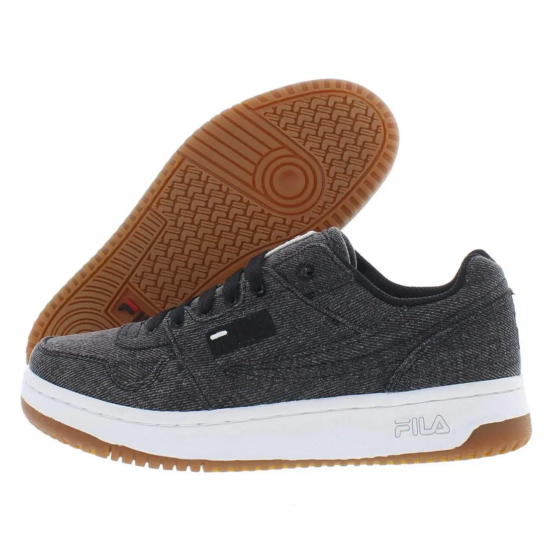 Fila T-2 Snow White Denim Boys Shoes Size 7 Color: Charcoal
