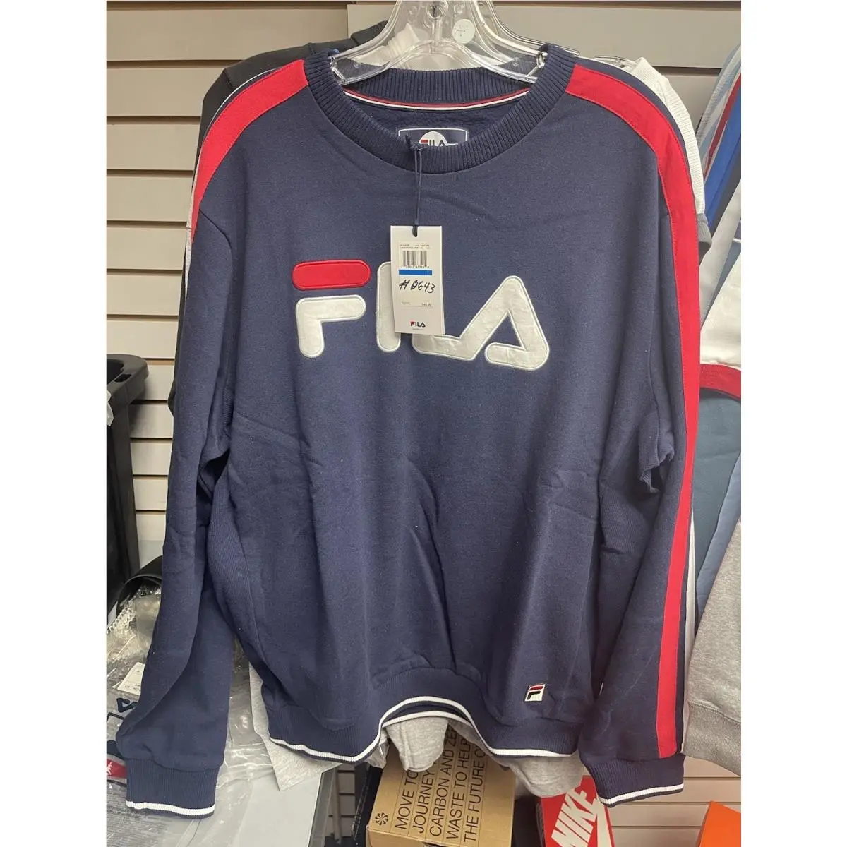 Fila Mens Navy Long Sleeve Top Only Size XL