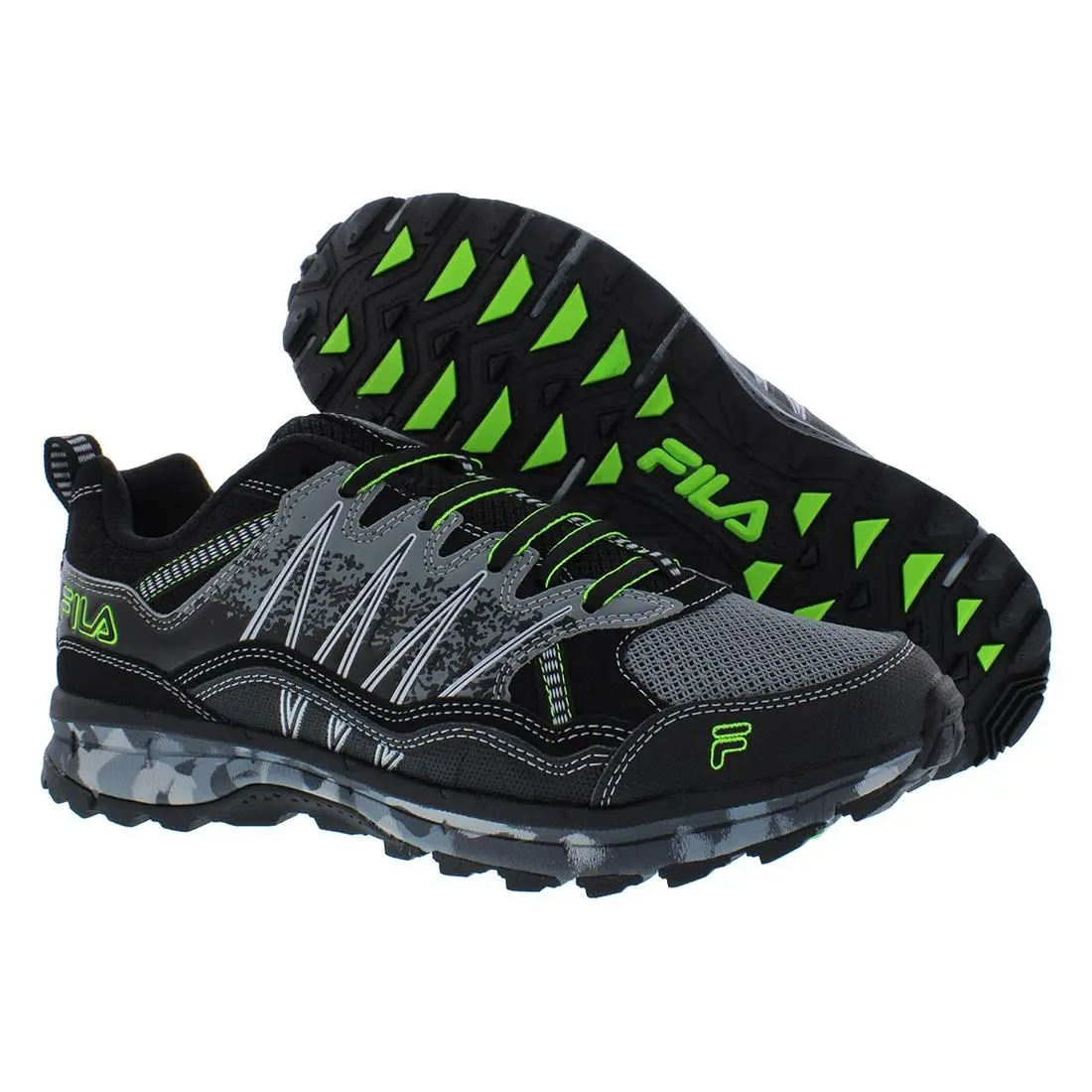 Fila Evergrand TR Camo Mens Shoes Size 7 Color: Black/grey/green