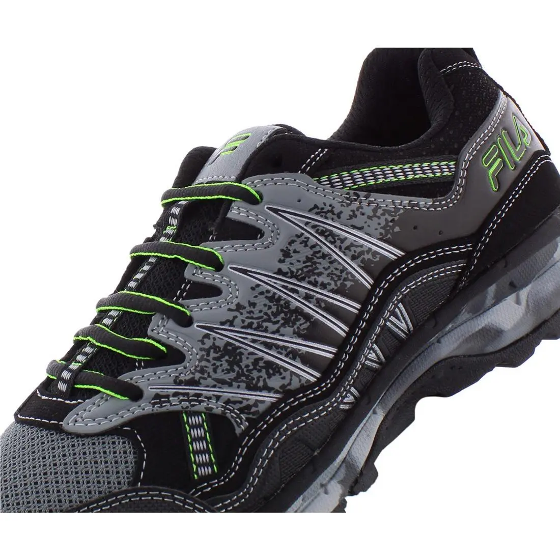 Fila shoes - Black/Grey/Green, Main: Black (UPC: 791272162397) 1