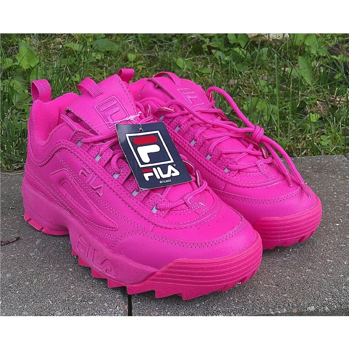 Fila Disruptor 2 Women Hot Pink Shoes Size 9