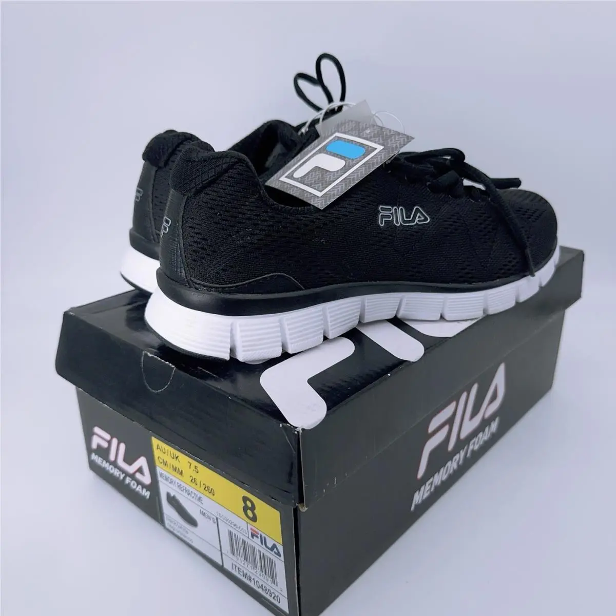 Fila shoes - Fila Memory Foam Refractive - Memory Foam Refractive - 1SG30296-013 - Black (UPC: 0791271230912) 1