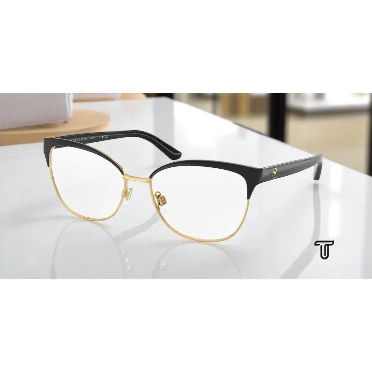 Ralph Lauren RL5099 9003 Black Demo Lens 55 mm Women`s Eyeglasses