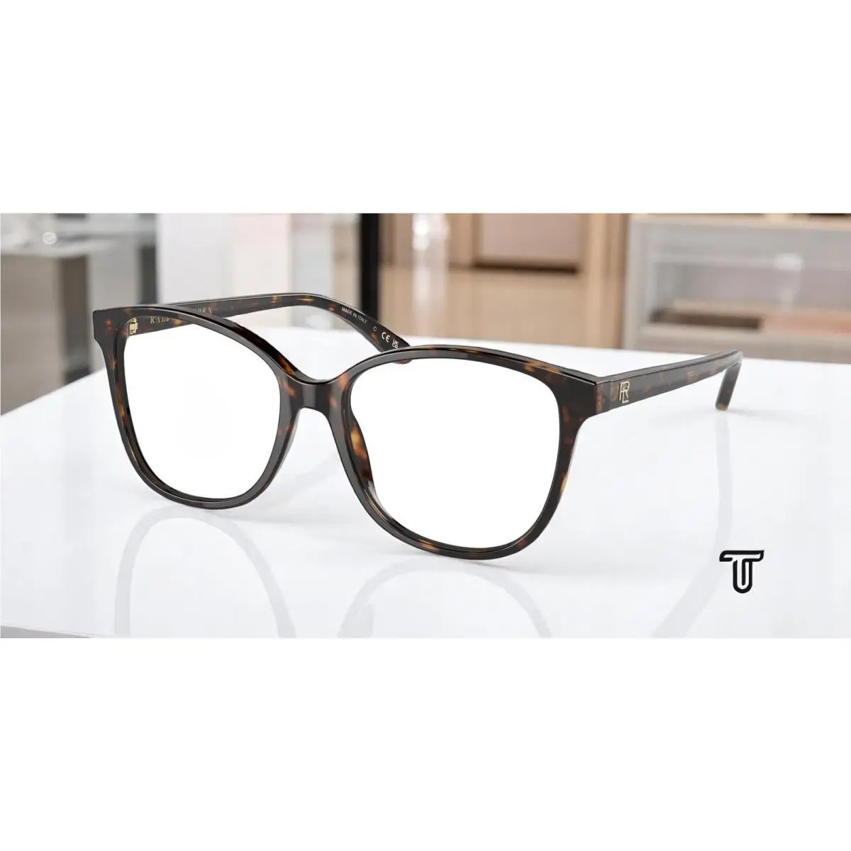 Ralph Lauren RL6222 5003 Shiny Dark Havana Demo Lens 54 mm Women`s Eyeglasses