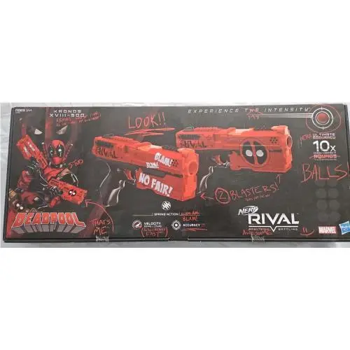 Nerf Rival Deadpool Kronos XVIII-500 2 Blaster Set Marvel Rare Collect