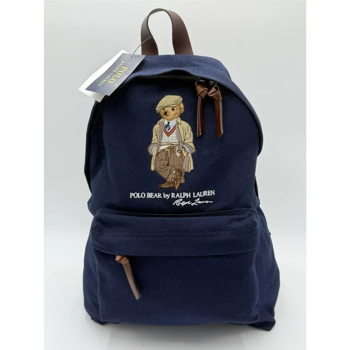 Polo Ralph Lauren Large Embroidered Polo Bear Cotton Canvas Backpack Retail