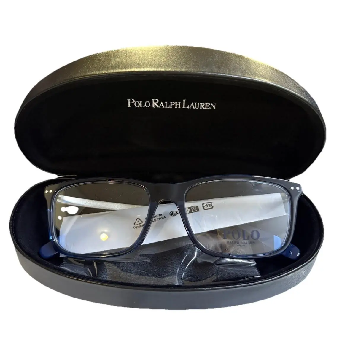 Polo Ralph Lauren Shiny Transparent Navy Blue Frames w/ Demo Lens PH2273 9757