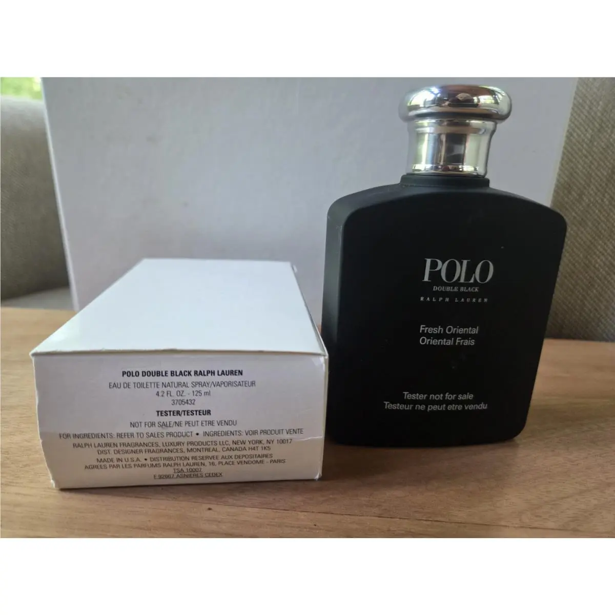Ralph Lauren Polo Double Black Perfume For Men Spray Edt Size 4.2 Fl. OZ./125 ml