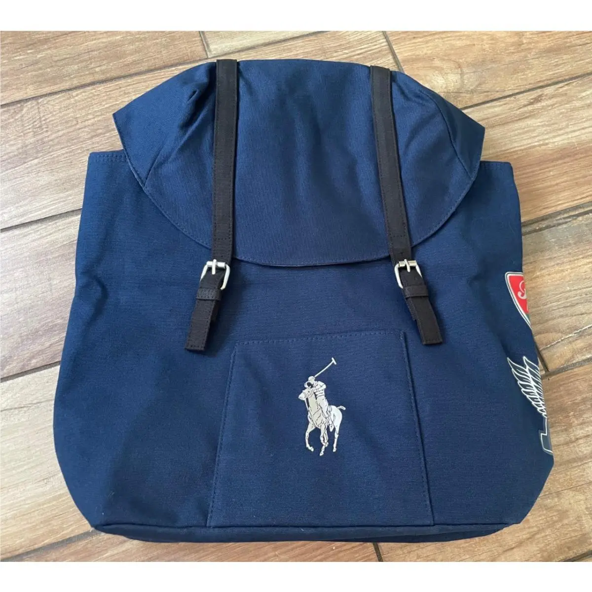 Ralph Lauren The World of Polo Backpack with Straps Blue Color