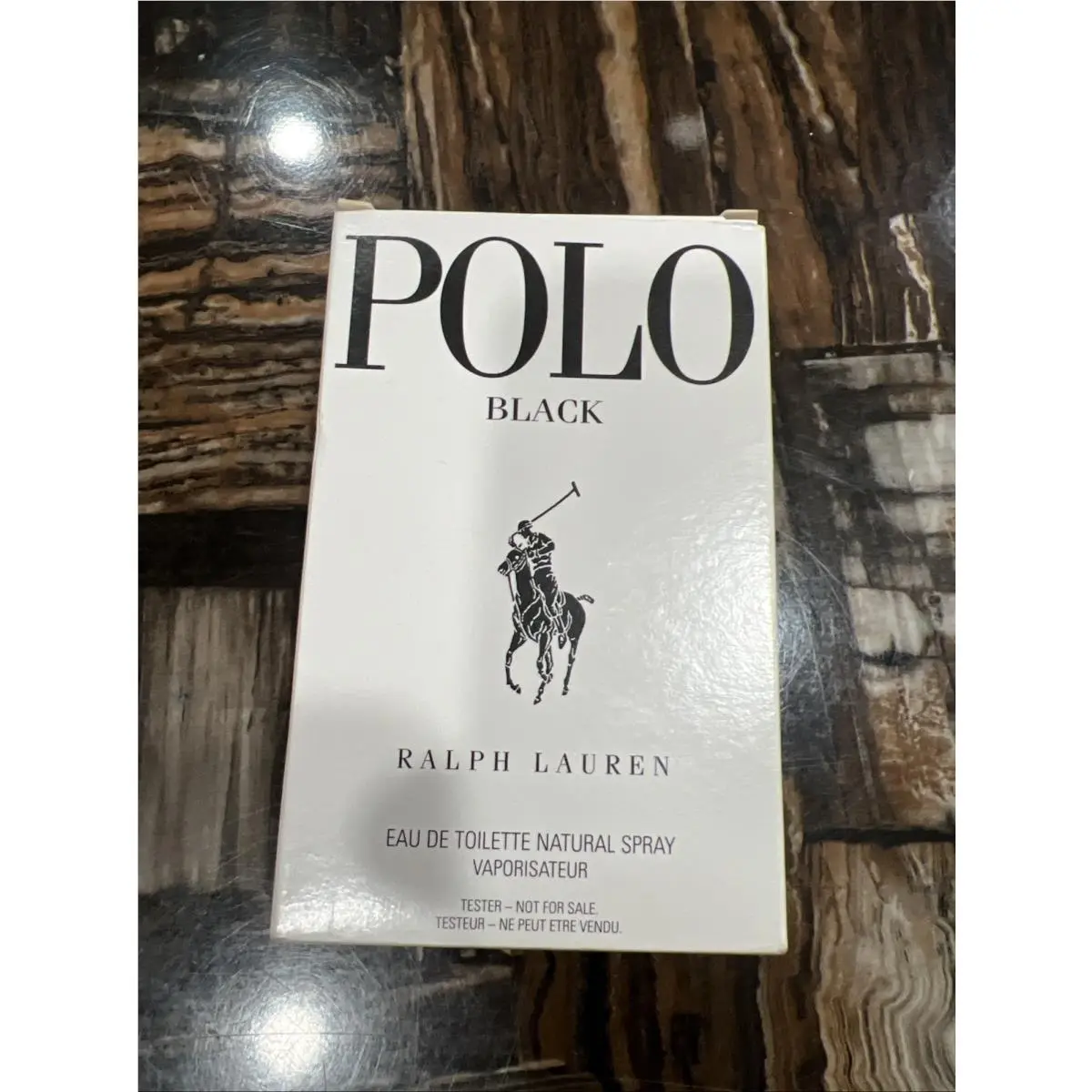 Polo Black By Ralph Lauren Eau de Toilette Spray 4.2 oz in White Box