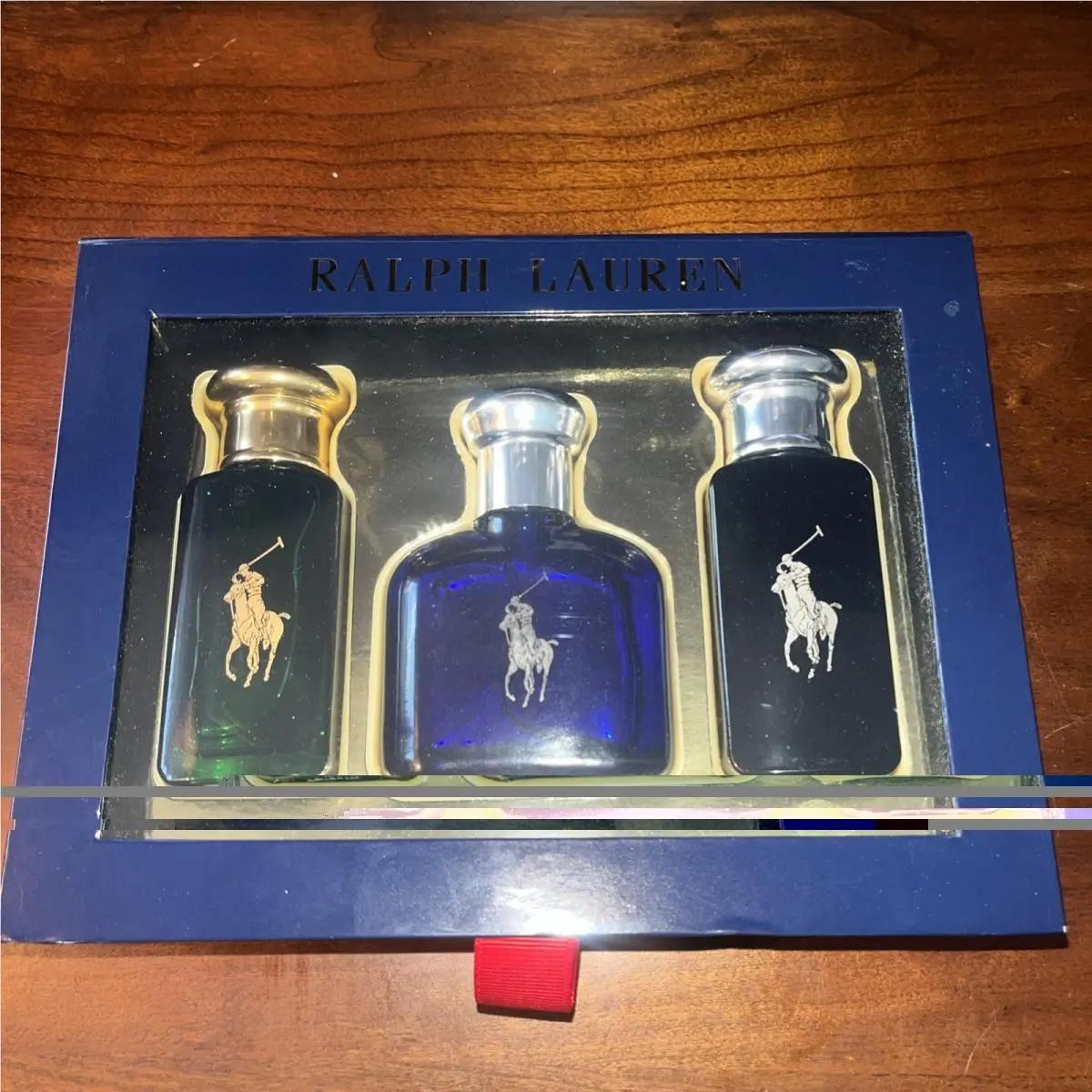Polo Ralph Lauren Green 1oz Blue 1.3oz Black 1oz Men`s 3Piece Spray Gift Set