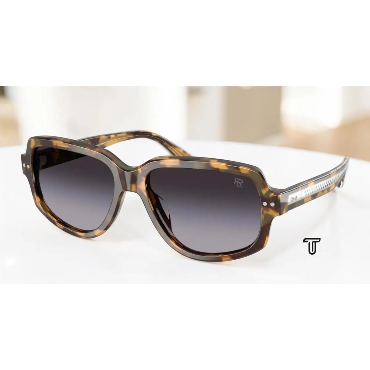 Ralph Lauren RL8238U 61788G Spotty Havana Gradient Grey 57 mm Unisex Sunglasses