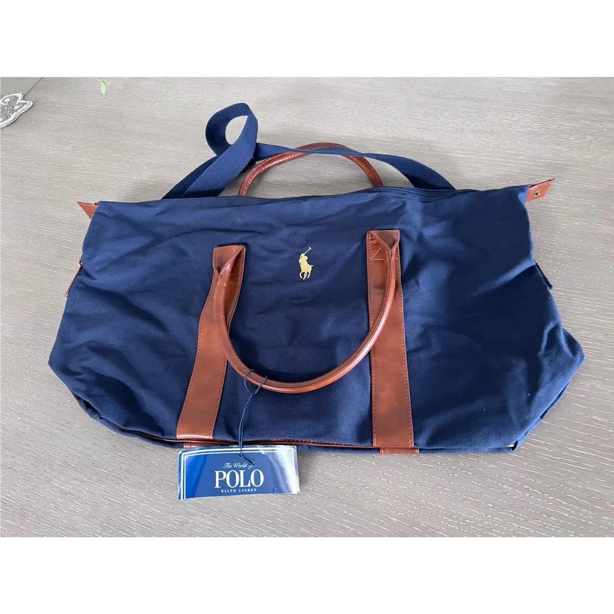 Polo Ralph Lauren Blue Weekender Canvas Duffle Bag