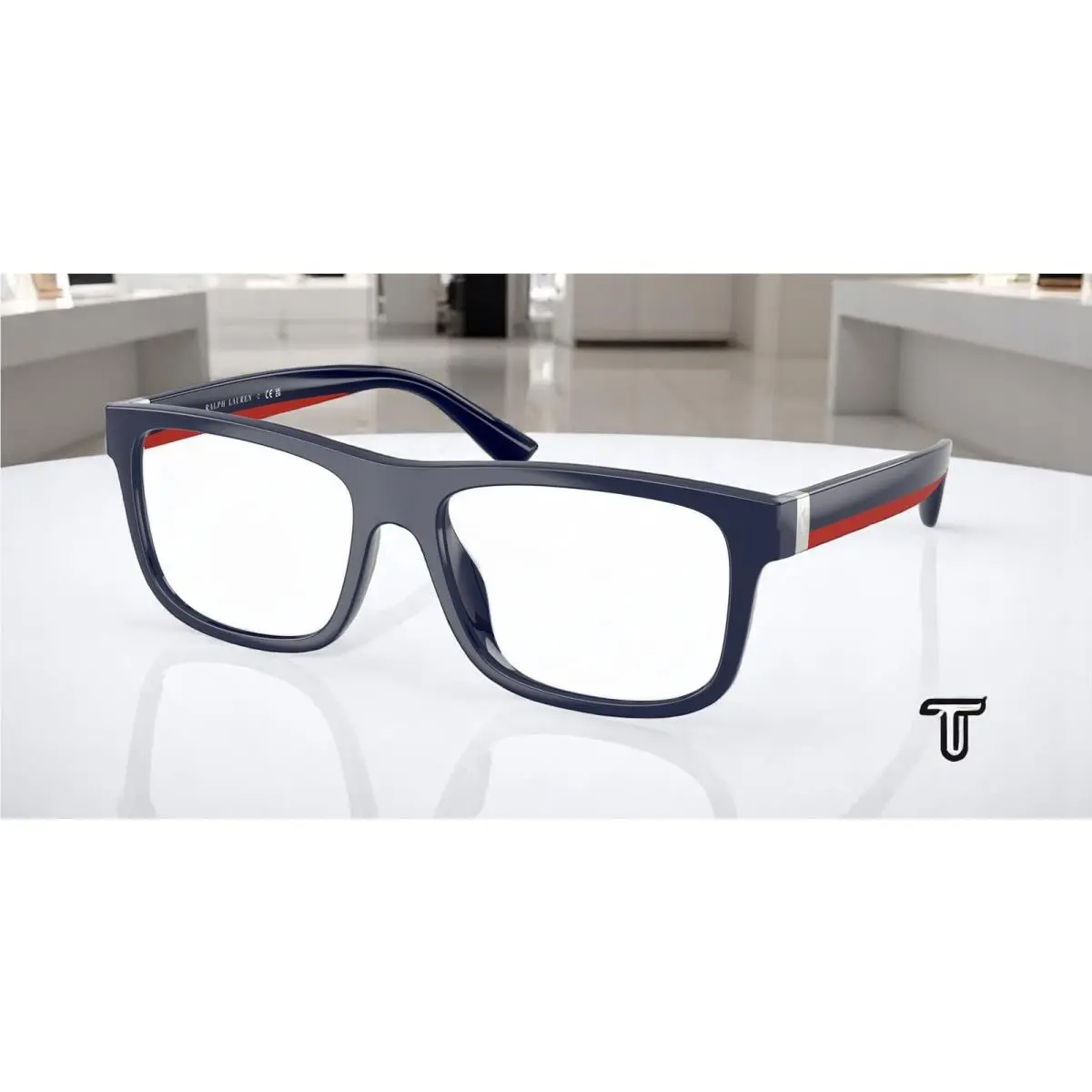 Ralph Lauren Polo PH2290U 5620 Shiny Navy Blue Demo Lens 54 mm Men`s Eyeglasses