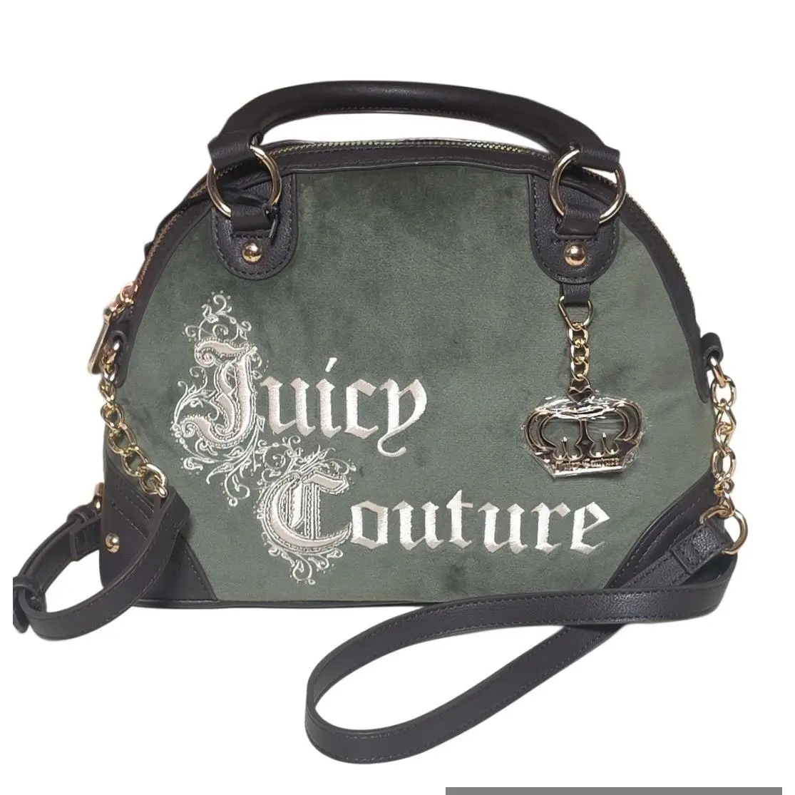 Juicy Couture Purse Renaissance Satchel Bag Style Brown and Green