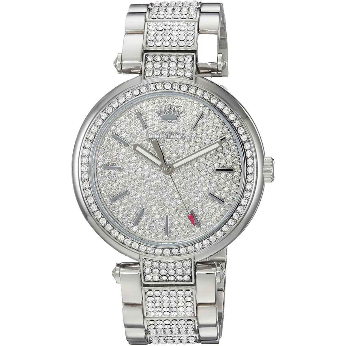 Sienna 1901576 Silver Pave` Crystal Dial Bracelet Womens Watch by Juicy Couture
