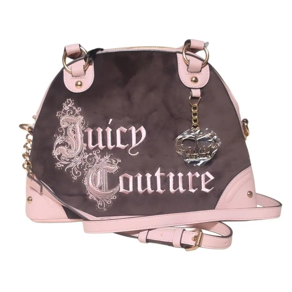 Juicy Couture Purse Renaissance Satchel Bag Style Pink and Brown