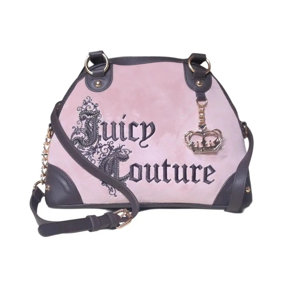 Juicy Couture Purse Renaissance Satchel Bag Style Brown and Pink