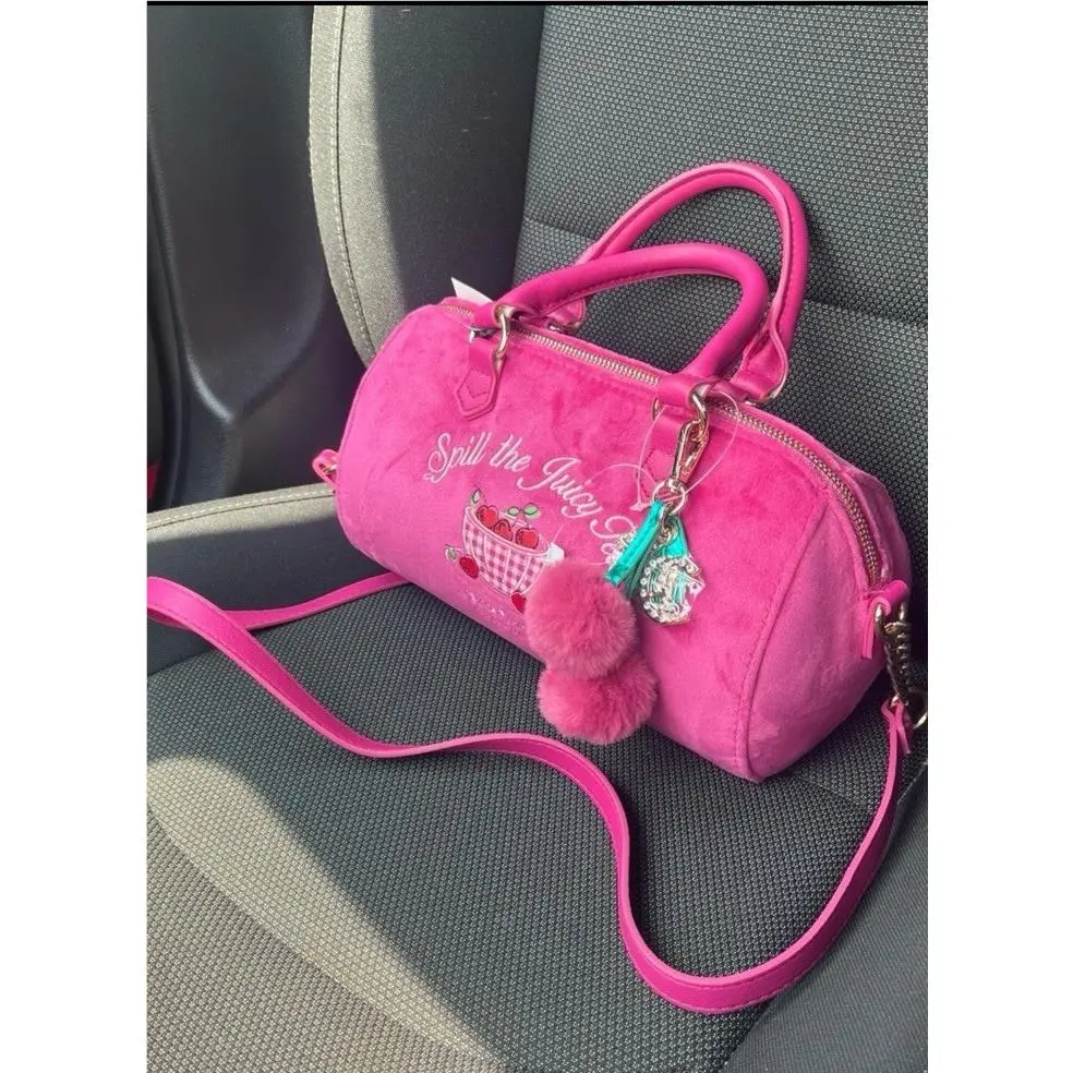 Spill The Tea Sweet Tea Party Satchel Raspberry Tart by Juicy Couture