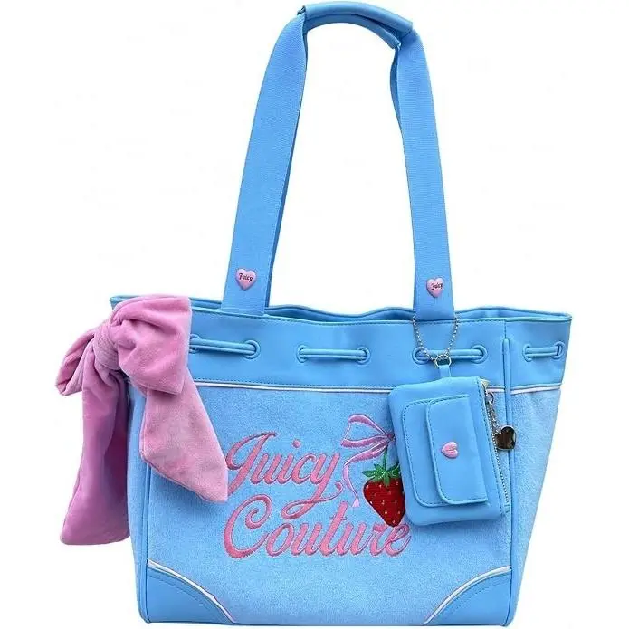 Juicy Couture Strawberry Daydreamer Tote Bag Blue Retro