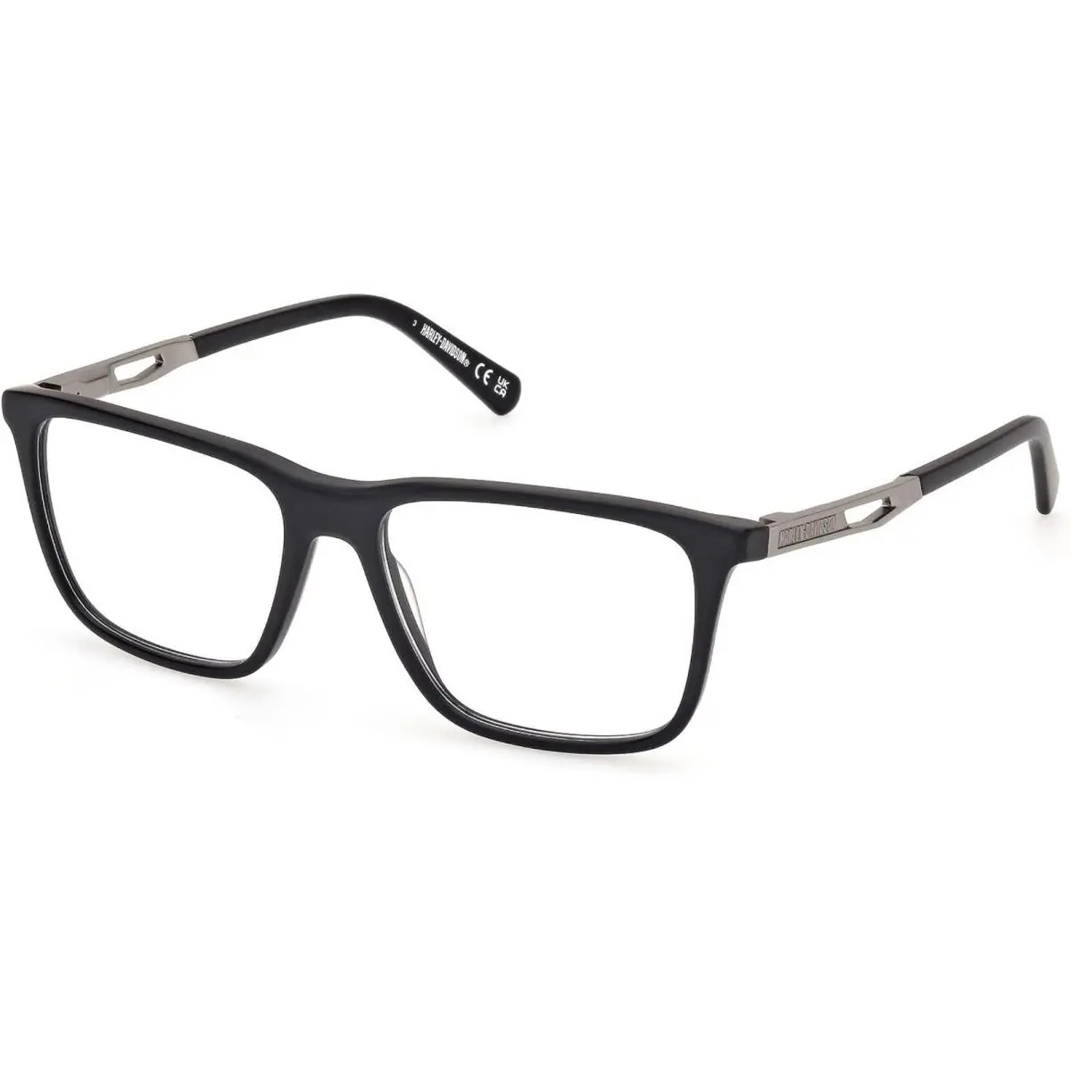 Harley Davidson HD50025 Matte Black Square Eyeglasses 54-16-145 Unisex