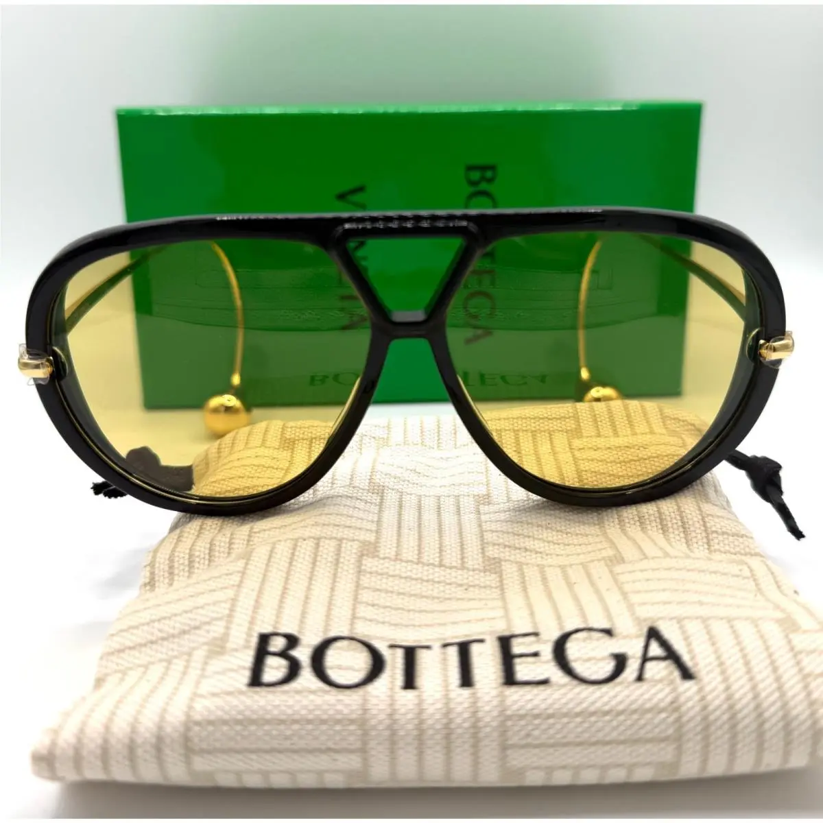 Bottega Veneta BV1273S BV 1273S 003 Gold/yellow 63-12-180 XL