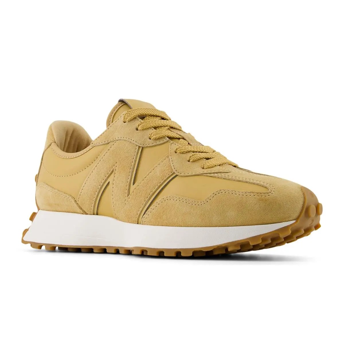 New Balance 327 U327LJ Sneakers Men`s Brown Leather Lace Up Lifestyle Shoes