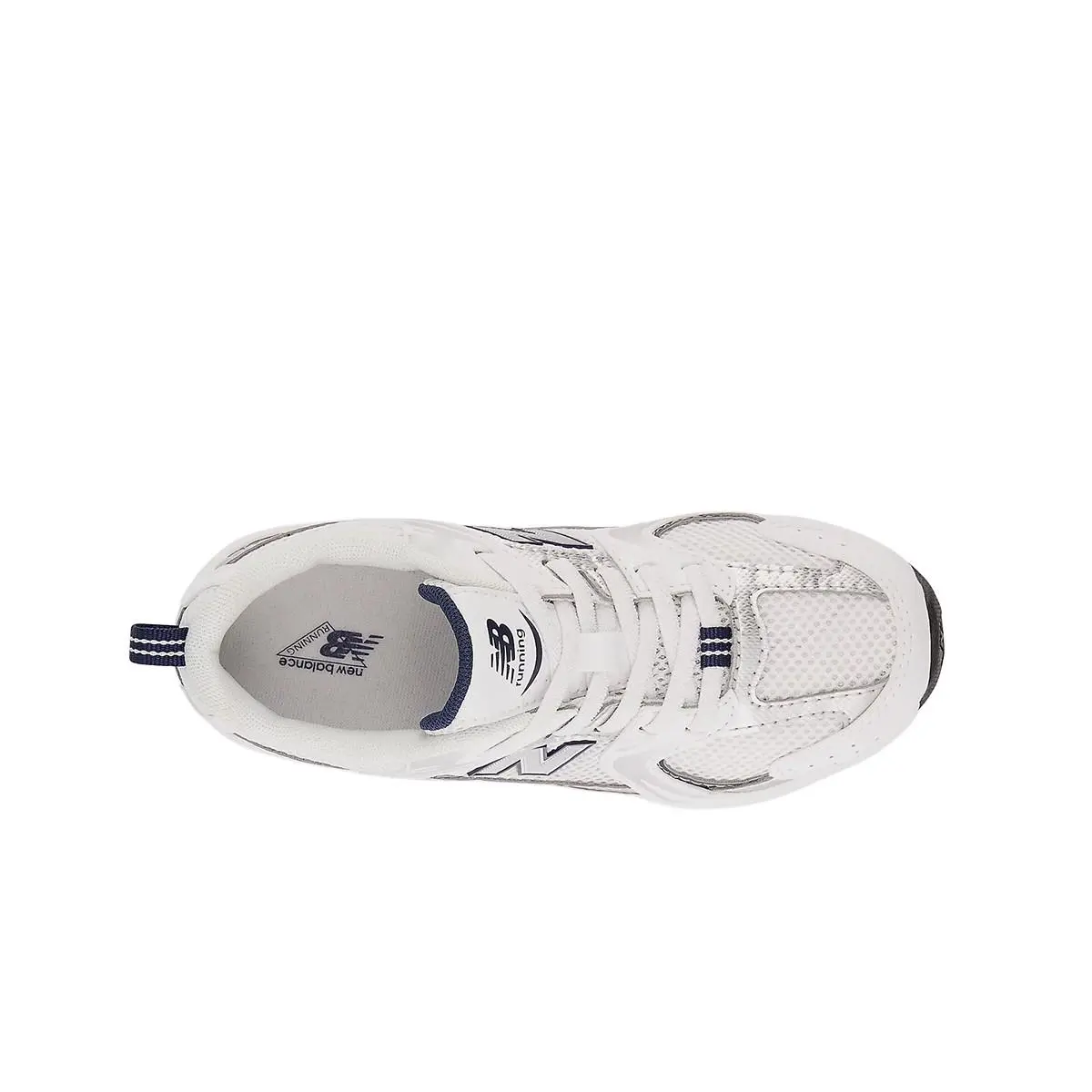 New Balance shoes - White/Natural Indigo/Silver Metallic 9