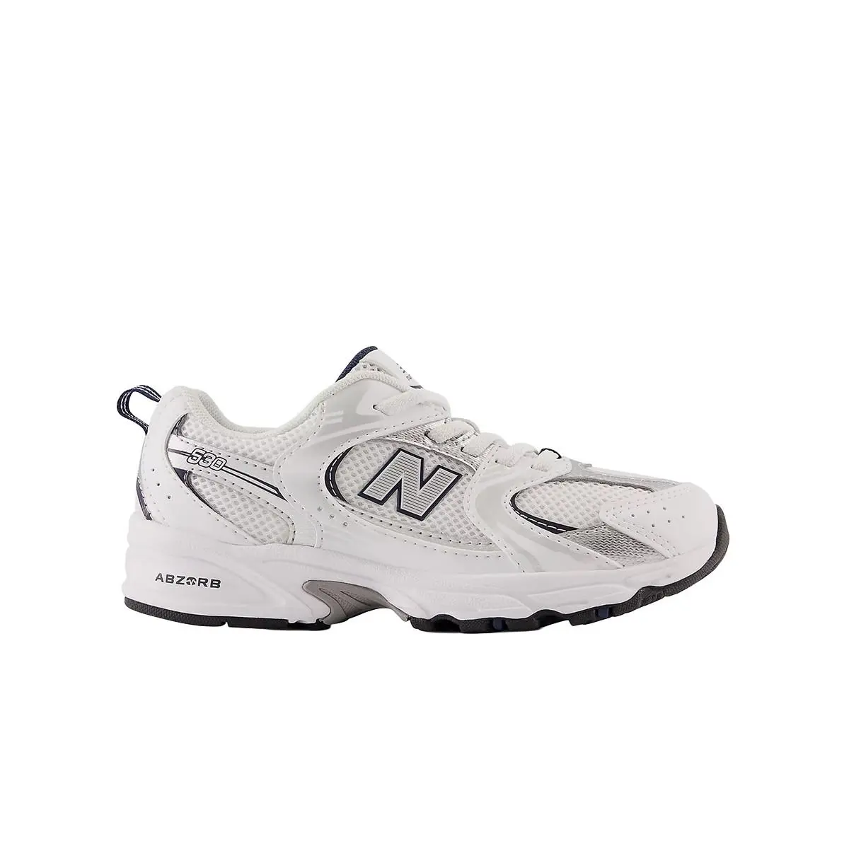New Balance shoes - White/Natural Indigo/Silver Metallic 5