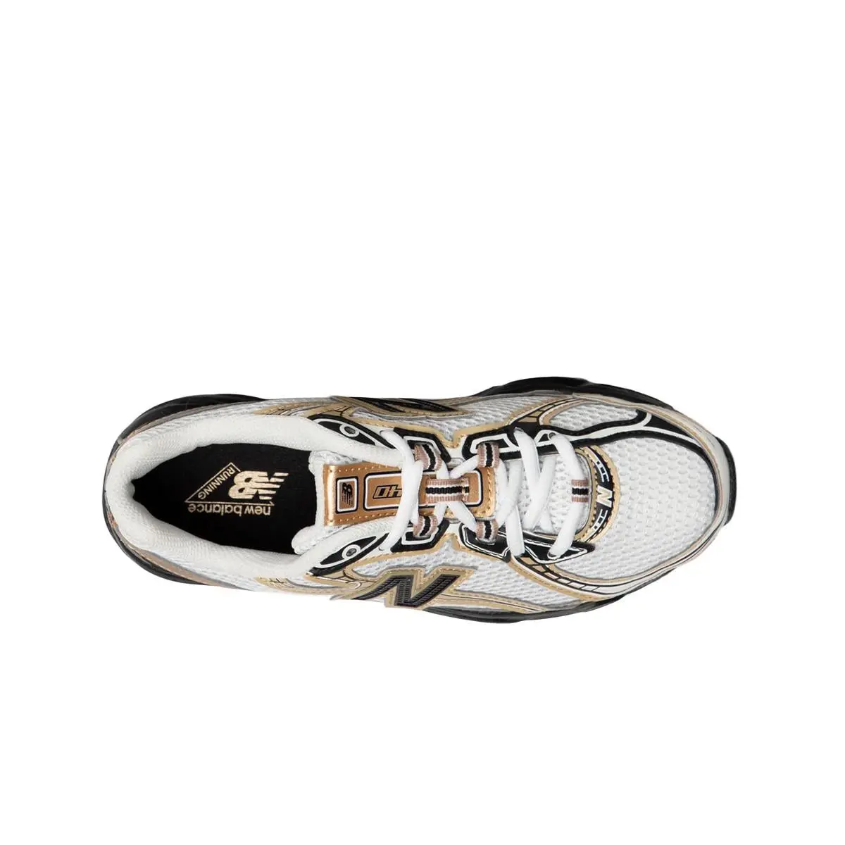 New Balance shoes - Sea Salt/Black/Gold Metallic 9