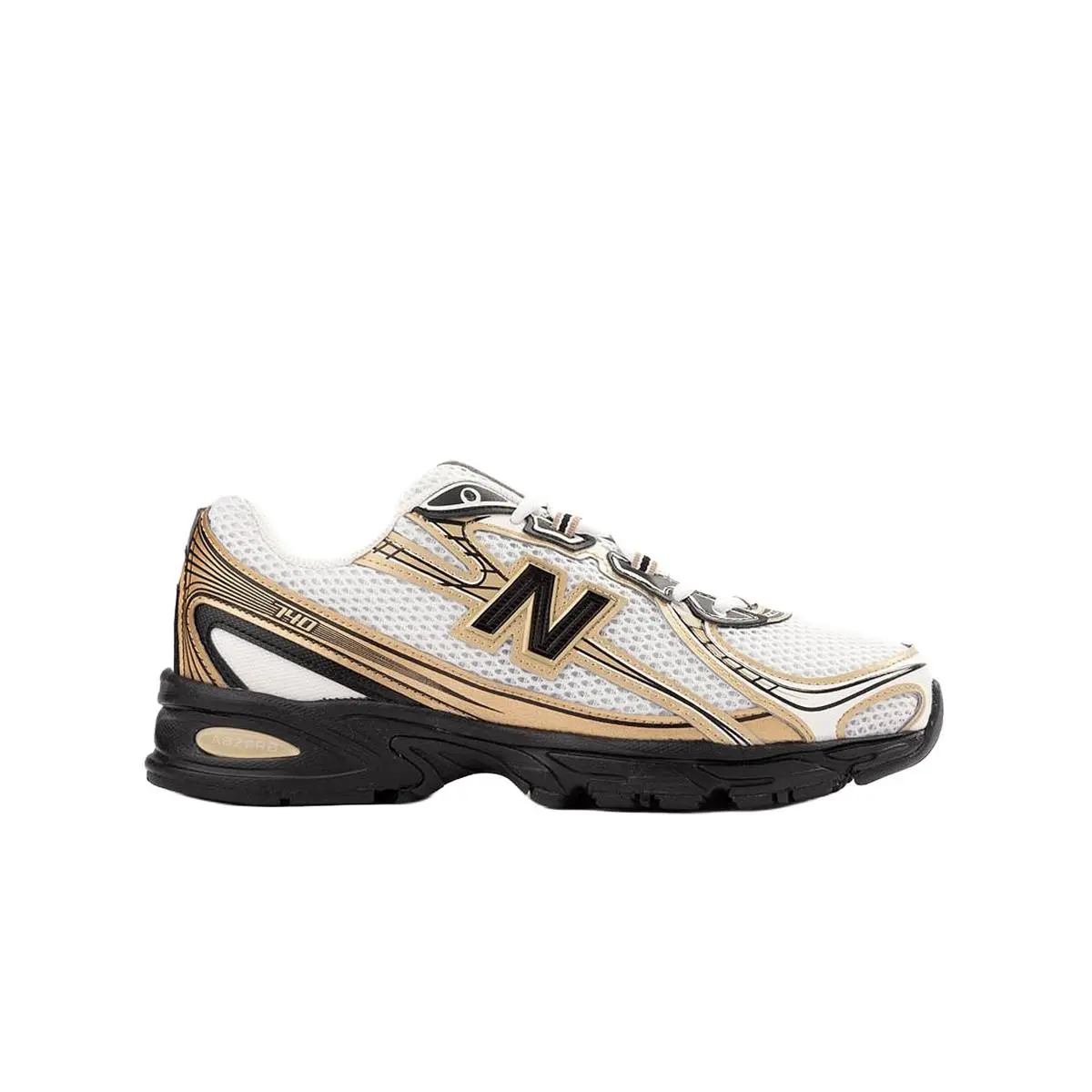 New Balance shoes - Sea Salt/Black/Gold Metallic 5