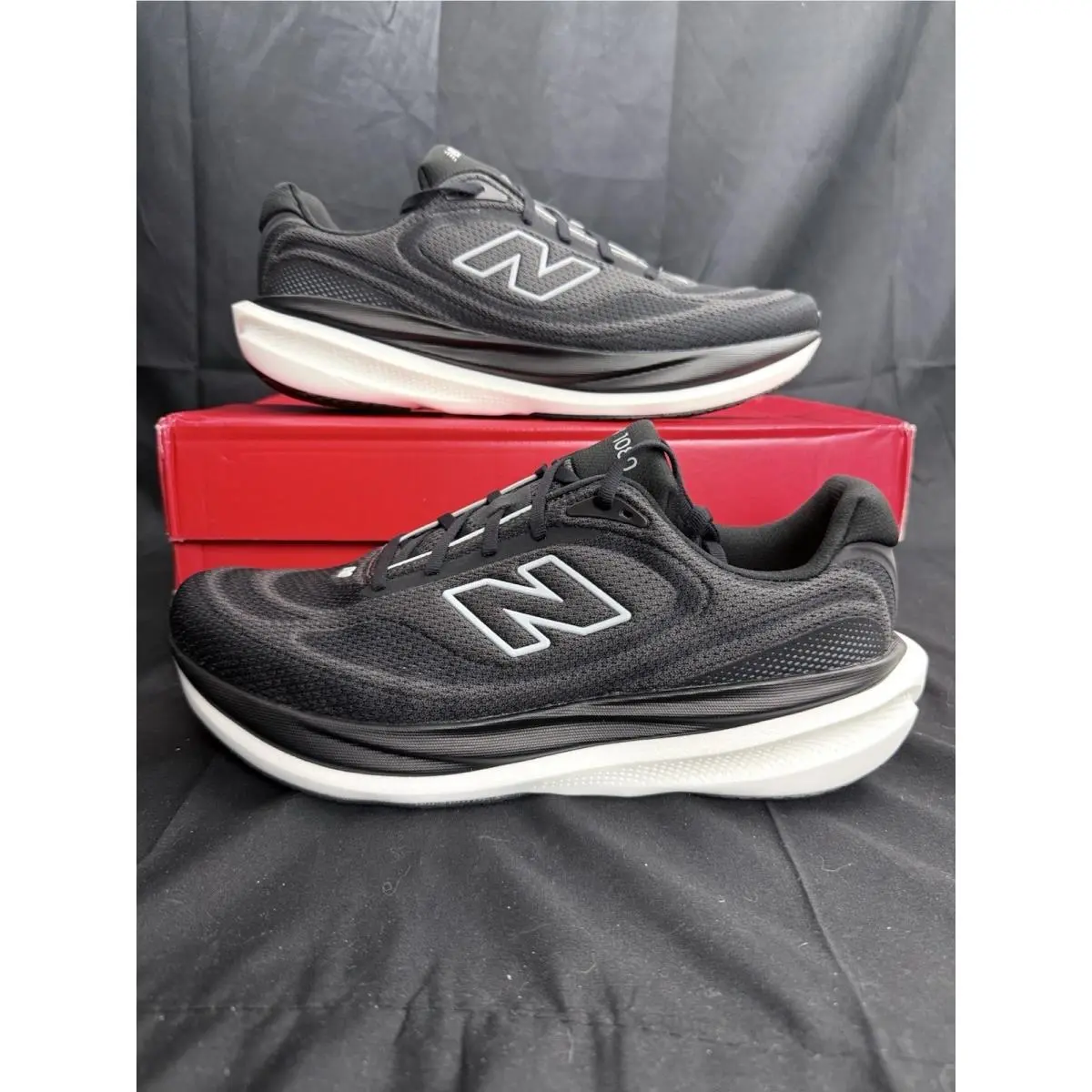 New Balance 1080v15 Shoes Mens Size 11.5 Black Grey Running Athletic Sneaker